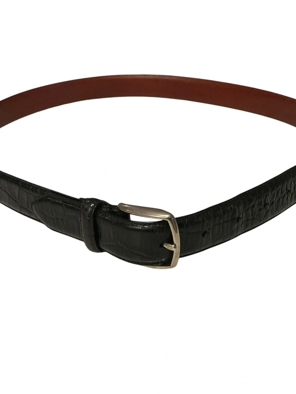 Vtg Coach black genuine leather embossed men’s belt size 36